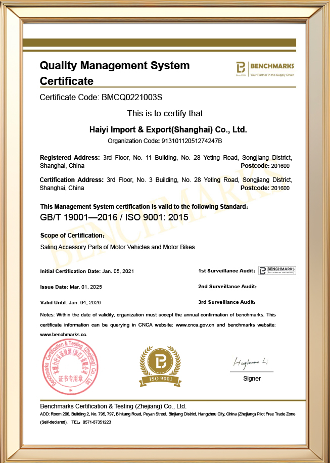 ISO Certification