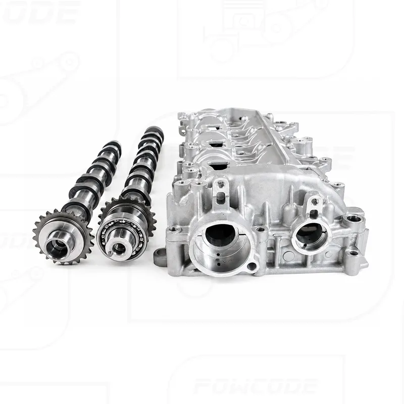 Front view of 9830580480 DV5 camshaft housing with intake and exhaust camshafts
