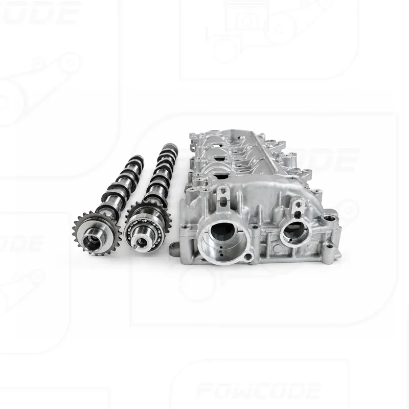 Front view of 9830580480 DV5 camshaft housing and intake and exhaust camshafts
